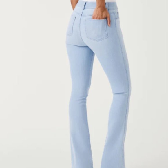 Spanx Flare Jeans, Light Wash - Picture 2 of 6